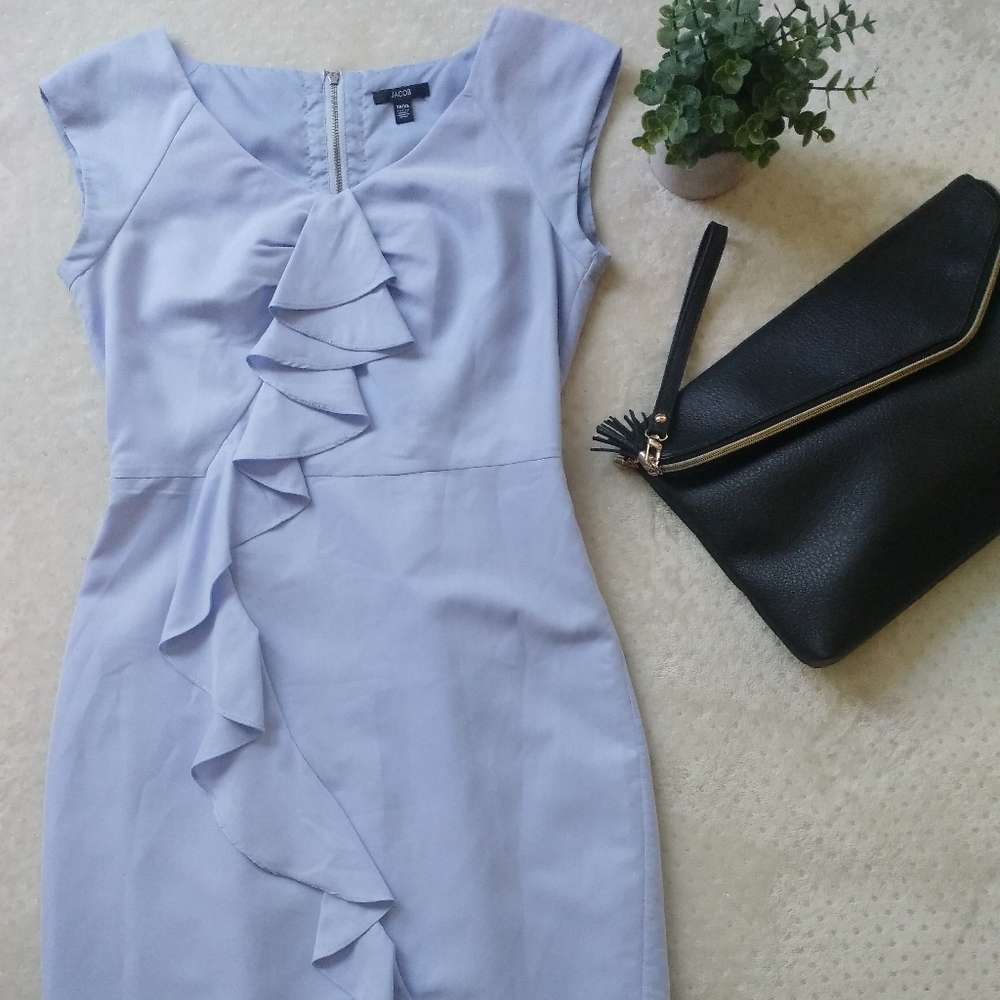 Jacob Lilac Cap Sleeve Sheath Dress - XS